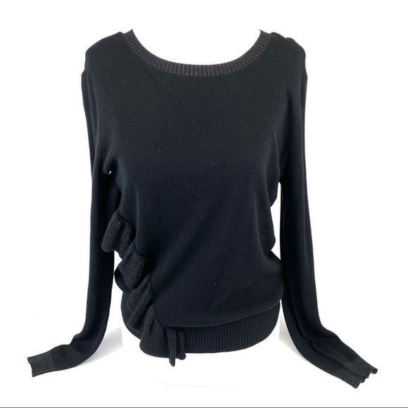 Cupio NWT black sweater with sparkle ruffles - s - Picture 11 of 11